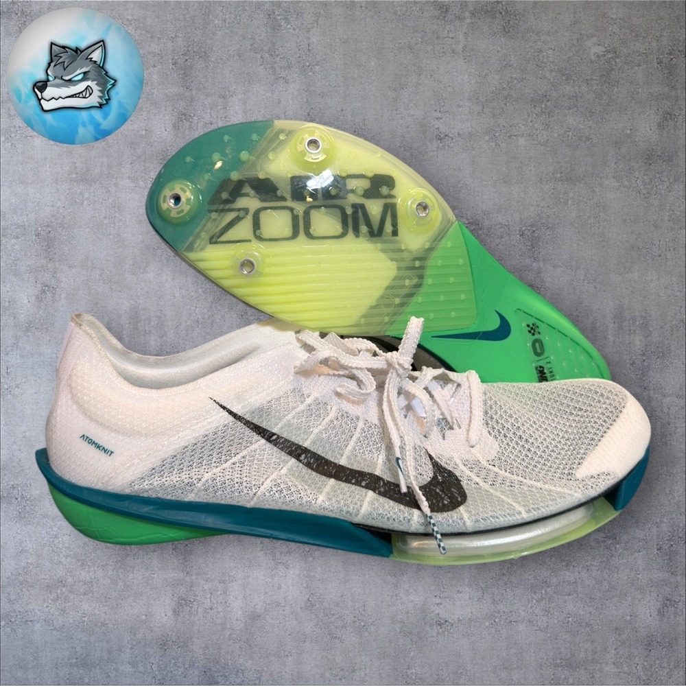Nike Air Zoom Victory 2 Track Spikes White Electric Algae Men Size 14 FD8411-100
